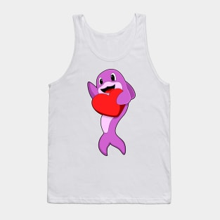 Dolphin with Heart Tank Top